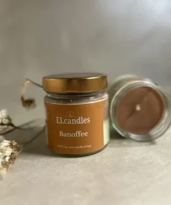 Κερί σόγιας Banoffee 180 g σε γυάλινο βαζάκι