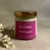 Κερί σόγιας Τσιχλόφουσκα 180 g σε γυάλινο βαζάκι με χρυσό καπάκι